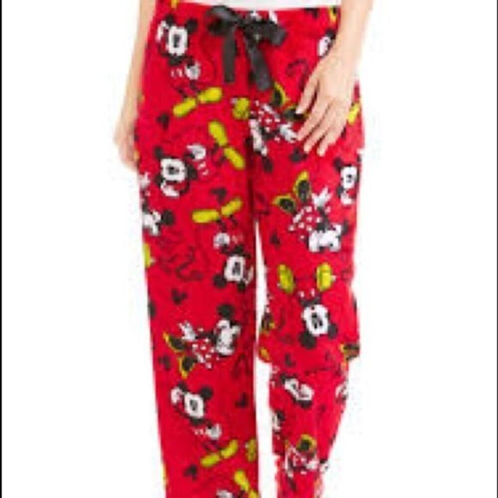 Disney‎ Fleece Mickey & Minnie PJ Pants Sz S